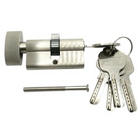 Porte de sécurité européenne avec cylindre de serrure en laiton, anti-effraction et anti-perçage, livrée avec 5 clés, dimensions 60/70 MM