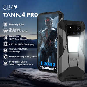 Unihertz 8849 TANK 4 PRO Versión Proyector 16GB+512GB Teléfono Inteligente Resistente 6.73'' 100 Lúmenes Dimensity 8300 50MP NFC 5G Gran Oferta - Product Image 2