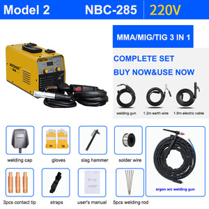 เครื่องเชื่อมแบบพกพา CO2 Gas Shielded MMA/MIG/TIG IGBT Ac Airless Secondary Bonding รุ่น NBC-285 รองรับไฟ 110V&220V - Product Image 5