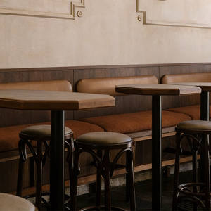 <span class=keywords><strong>Muebles</strong></span> <span class=keywords><strong>de</strong></span> Comedor <span class=keywords><strong>de</strong></span> Estilo Vintage para Cafetería, Cabinas Personalizadas, Sofá Acolchado Suave Montado en la Pared, Mobiliario Comercial para Catering - Product Image 3