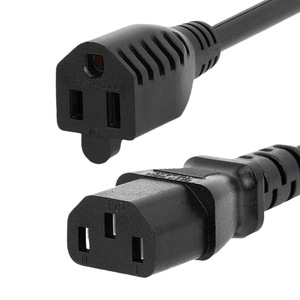 Шнур питания 1-2 C14 C13 + IEC, женский, стандарт США, резиновый провод 16AWG, американский стандарт, Удлинительный кабель типа Y 16AWG, штекер - Product Image 4