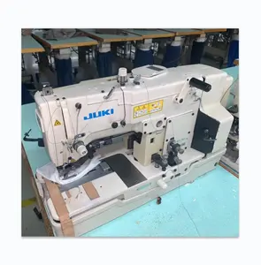 Second hand good condition Jukis LBH-781 1-needle Lockstitch Buttonholing Machine for many different kinds of materials