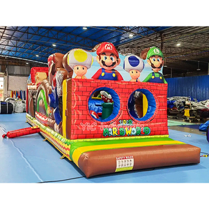 Parcours d'obstacles gonflable commercial à thème <span class=keywords><strong>Mario</strong></span>, avec toboggan, pour événements, certifié sûr - Product Image 4