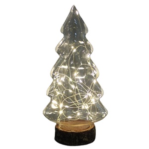 Ornements de Noël en verre éclairés par <span class=keywords><strong>LED</strong></span> de petite taille de la marque KANGLONG 8*6*15cm Couleur personnalisable - Product Image 3