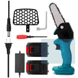 Motosierra eléctrica inalámbrica de 6 pulgadas, minisierra a batería sin escobillas para jardinería, carpintería, herramienta portátil para tala de árboles al aire libre - Product Image 1