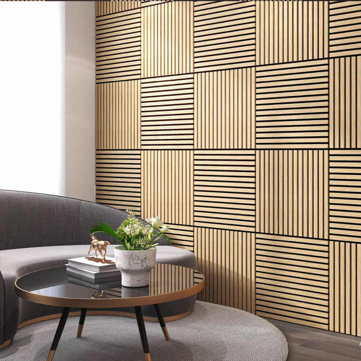 View of Acoustic panels MDF Natural - Acoustic Panels - Flooring and Wall ...