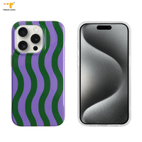 Coque de téléphone personnalisée en TPU avec motif IMD de luxe en marbre, nouvelle conception 2026, motif de champignon pour filles, personnalisation unie, finition brillante
