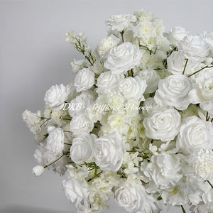 Vente flash : Arrangement floral de grande taille en rose artificielle de 50 cm, 60 cm, 70 cm, 80 cm, centre de table de mariage, boule de fleurs blanches en soie - Product Image 3