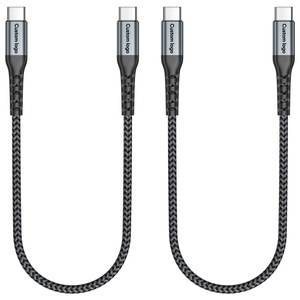Cable USB C Trenzado SUNGUY con Certificación CE, 60W 3A, Carga Rápida, Cable de Datos para el Mercado Europeo, MOQ Pequeño de Fábrica - Product Image 1