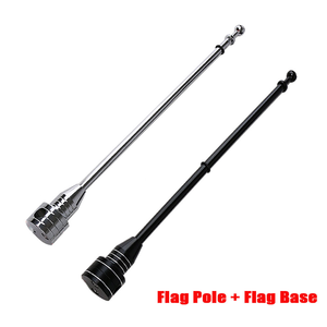 Kit de mât de drapeau télescopique en alliage d'aluminium de 25 pieds avec drapeau américain 3x5, argenté, professionnel, pour utilisation en extérieur - Product Image 3