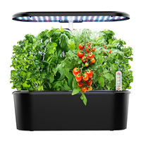 Jardin hydroponique intelligent d'intérieur 15W avec lumière de croissance LED à spectre complet, hauteur réglable pour les herbes, les légumes et les fleurs