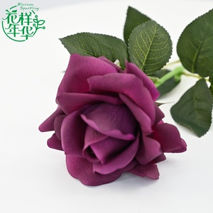 Rosa de Seda Rosa Hidratante de Tacto Real, 65cm, Tallo Único, Borde Enrollado, Flor Artificial para Arco de Boda, Decoración de Estantes, Caja de Regalo - Product Image 3