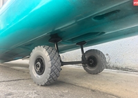 Chariot de kayak en aluminium Chariot de canoë Pneus de roue de ballon de sable Vente en ligne Accessoires de bateau de plage en plastique Divers