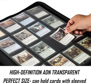Factory Custom PU leather <b>folder</b> business TCG <b>Card</b> Binder with Zipper - Product Image 4