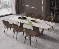 Carreaux de sol en pierre frittée souple à effet marbre forêt norvégienne, surface à motif profond, pour murs extérieurs de villas et tables à manger