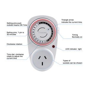Timer programmabile da 10A <span class=keywords><strong>con</strong></span> <span class=keywords><strong>presa</strong></span> da tavolo per uso commerciale (CN) - Product Image 5