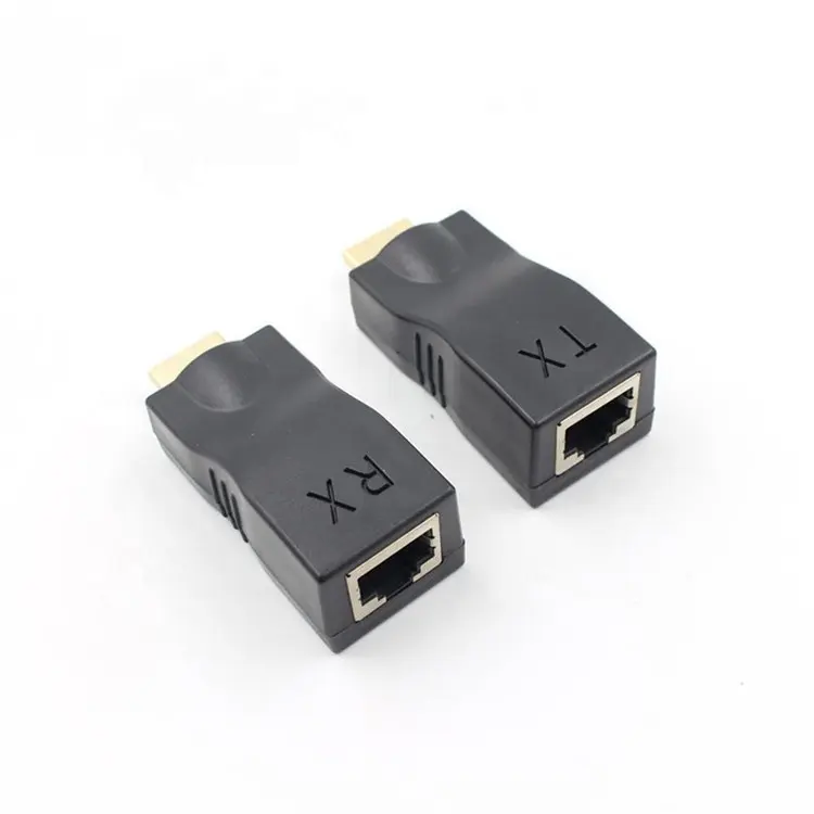 SY 30m 1080P 4K Hdmi Extender Over Ethernet Cat 6/ 7/ 8 Cable, HDMI to RJ45 Ethernet Network Converter