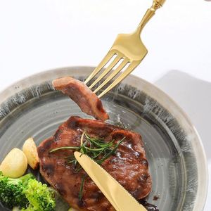 Premium Small Waist Steak Knife Tea Spoon Fruit <b>Dessert</b> <b>Fork</b> Set-304 Stainless Steel Western Style Cutlery - Product Image 3