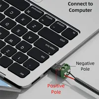 Conector de Carga USB-C Tipo C/Micro Hembra de 2 Pines, Bloque de Terminales con Tornillos, Sin Soldadura, Adaptador OTG de 5V (Convertidores USB)