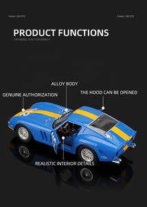 Bburago 1:24 Ferrar1 <span class=keywords><strong>250</strong></span> <span class=keywords><strong>GTO</strong></span> simuler un modèle de voiture jouets en alliage modèle de voiture statique moulé sous pression véhicules à collectionner modèle jouets - Product Image 6