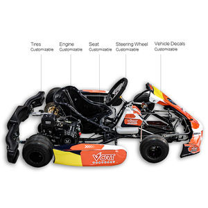Kart à essence Monte Junior pour jeunes, 4 temps, course en plein air avec essieu arrière renforcé de 40 mm pour une puissance sans perte et une stabilité accrue - Product Image 3