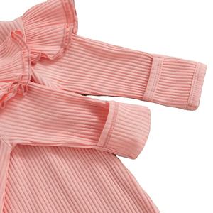 Conjuntos de Ropa de Invierno Hongbo OEM Marca de Diseñador para Bebé Niña Recién Nacida de 0-3 Meses con Mameluco de Manga Larga Acanalado y Cierre - Product Image 6