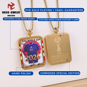 قلادة كرة القدم اليابانية للرجال من الفولاذ المقاوم للصدأ، قلادة كأس العالم 2026 للرجال - Product Image 5