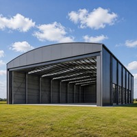 Hangar d'avion préfabriqué en structure métallique à faible coût, directement de l'usine, pour l'entretien aéronautique au Kenya