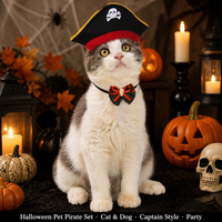 Ensemble de costumes d'Halloween ajustables pour chat, tenue de cosplay amusante pour chat avec chapeau, cape, lunettes et cravate pour chats et petits chiens, idéal pour les fêtes