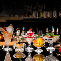 IJscoupe, dessertbeker, restaurantkom, fruitsapglas, melktheekop, milkshakebeker, koude drank, cocktailbeker voor thuis- en cafégebruik