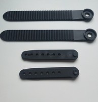 1 paire de sangles d'attache de cheville pour snowboard, de remplacement, noires, longueur 8,9 pouces, avec système à cliquet
