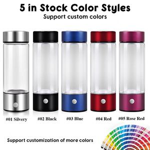 Bouteille d'eau hydrogénée personnalisée en gros avec logo, générateur d'eau hydrogénée portable en verre avec logo - Product Image 2