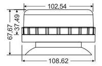 CE 12V-24V Rotierende Blinkende LED-Warnleuchte Bernsteinfarbene Kuppel Notfall-Stroboskop-Warnleuchte für Baufahrzeuge Sicherheit