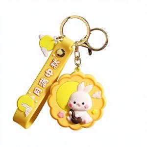 Llavero de Jade con Diseño de Conejo de Dibujos Animados para el Festival del Medio Otoño, Decoración Colgante para Pastel Lunar, Disponible en Fábrica - Product Image 2