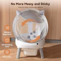 Selbstreinigende Katzentoilette Automatische Katzentoilette Selbstreinigend für Mehrere Katzen Auto-Roboter mit Doppeltem Sicherheitsschutz