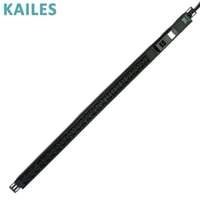 KAILES(KLS) Série K44S 32A 21C13+3C19 RS485 PDU en aluminium noir pour rack, 24 prises, 200-240VAC, OEM/ODM, centre de données