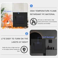 MVAVA Factory EU Standard PC Plastic Frame Wall Double Outlet Schuko Power 16A Electrical Light Button Wall Switch and Socket
