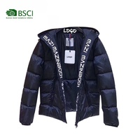 Veste Doudoune Homme en Coton à Fermeture Éclair, Personnalisée et Très Vendue, avec Sangle Imprimée, Épaisse, pour Homme – Vente en Gros