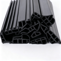Bande d'étanchéité de porte en caoutchouc EPDM, profilés en aluminium, découpe sur mesure, étanche, anti-poussière, résistant aux intempéries, système de joint noir