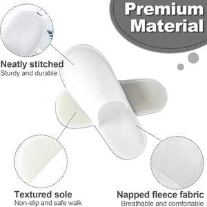 Pantuflas Desechables para Huéspedes, Pantuflas de Hotel, Pantuflas de SPA Antideslizantes Unisex, Pantuflas para Hotel, Huéspedes, Viajes, Novia - Product Image 6