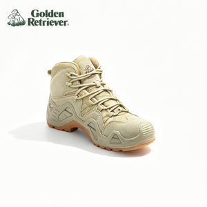 Bottes de randonnée tactiques en daim imperméable antidérapantes à lacets <span class=keywords><strong>GR537</strong></span> 6 pouces Golden Retriever - Product Image 1