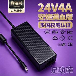 Adaptador de corriente estándar estadounidense de 24V 4A 96W con salida de CC para lámpara de fisioterapia y bomba de agua - Product Image 2