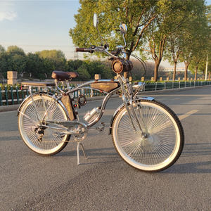 Vintage 26 pulgadas Euro-American 7 Speed Beach Cruiser Bike 140 Spoke Dual Shock Absorbing Chrome V Pedal de freno tipo Ordinary V - Product Image 4