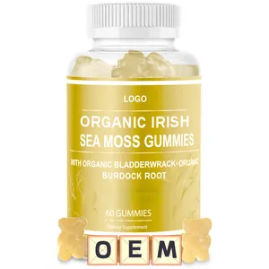 Nhãn Hiệu Riêng Tự Nhiên Đa Chức Năng 1600Mg Irish Sea Moss Gummies Gấu Chế Độ Ăn Uống Bổ Sung