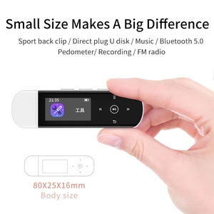 Lecteur <span class=keywords><strong>MP3</strong></span> USB <span class=keywords><strong>RUIZU</strong></span> X69 Mini BT V5.4 Lecteur de musique sportif avec clip Prise en charge de la radio FM Enregistreur Livre électronique Horloge Podomètre - Product Image 6
