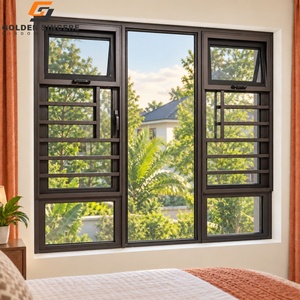 Ventana Abatible de Vidrio con Marco de Aluminio Resistente GS, con Diseño de Rejilla Antirrobo - Product Image 2