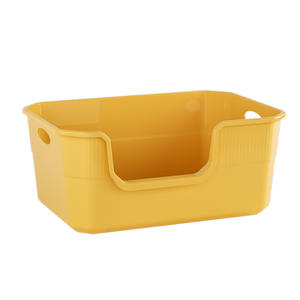 Caja de arena para gatos de gran tamaño, caja de arena para gatos abierta semicerrada a prueba de salpicaduras, caja de arena para gatos extra grande gigante - Product Image 4