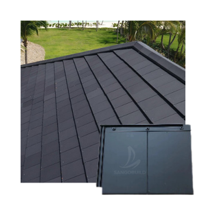Materiales <span class=keywords><strong>de</strong></span> Construcción, Tejas <span class=keywords><strong>de</strong></span> Pizarra BMC Negras Impermeables e Ignífugas con Tejas Solares - Product Image 1