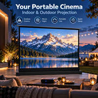 Écran de projection motorisé électrique 4K 8K prêt à l'emploi, portable, tensionné par tablier, pour cinéma, du fabricant