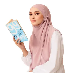 定制3合1即时头巾高级棉即时头巾马来西亚女性头巾围巾
